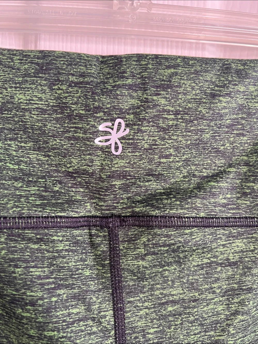 NWT Sweetflexx green & black resistance band leggings size 14